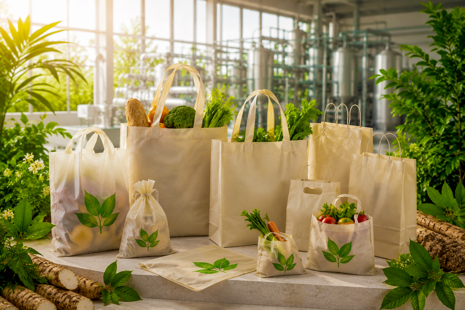 Compostable carry bags